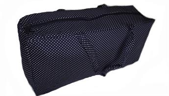 Large Navy Polka Dot Craft Bag