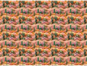 Little Johnny Digital Cotton 3D Cacti