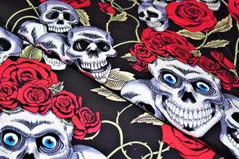 Skulls Roses Cotton