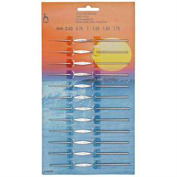 Steel Crochet Hooks: Assted Sizes 0.6 - 1.75mm