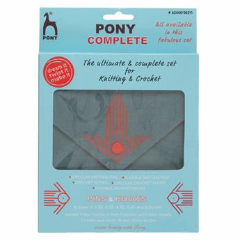 Complete Knitting & Crochet Set: Grey & Orange