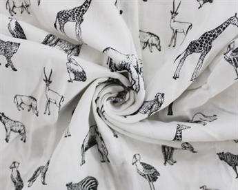 Jungle Animals Flat Double Gauze