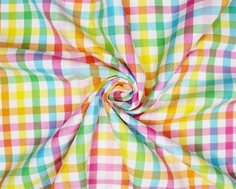 Polyviscose Tartan - Pastel Rainbow