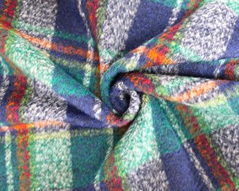 Brushed Large Tartan Wool Mix