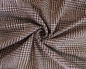 Earthy Dogtooth Wool Mix