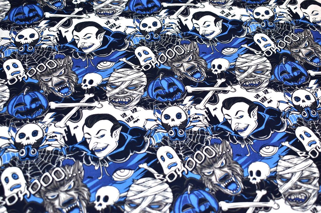 Skull Printed 100% Cotton Fabric