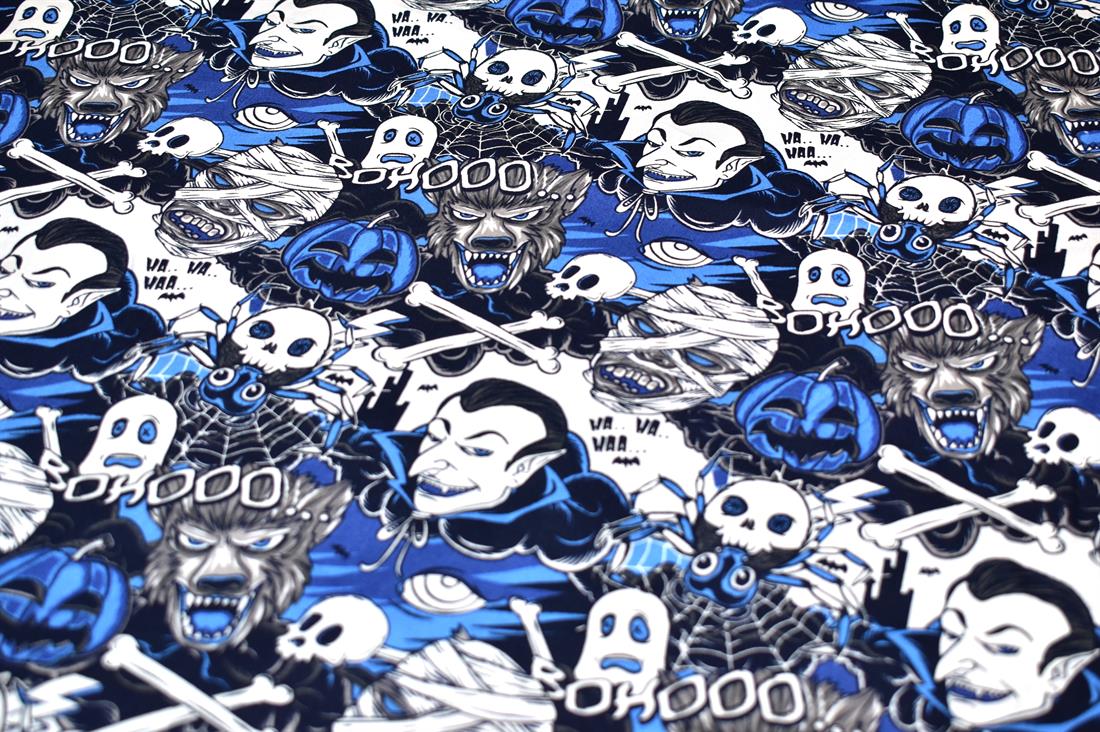 Skull Printed 100% Cotton Fabric