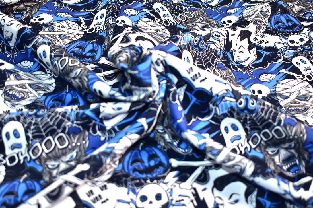Skull Printed 100% Cotton Fabric
