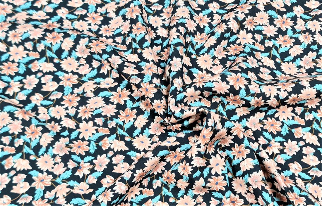 Printed Floral 100% Viscose Fabric Material