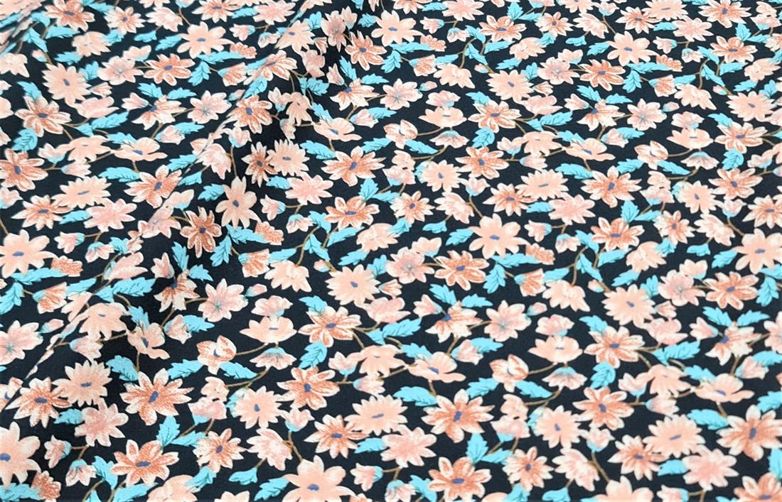 Printed Floral 100% Viscose Fabric Material