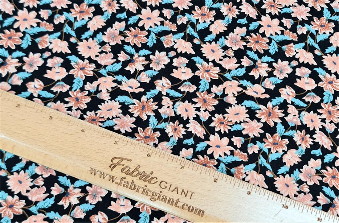 Printed Floral 100% Viscose Fabric Material