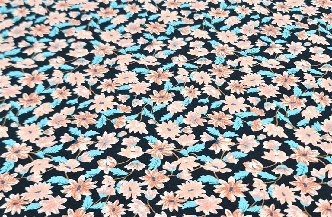Printed Floral 100% Viscose Fabric Material