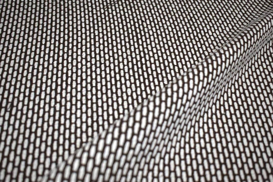 Brown & Cream Brown/Cream Printed Wool Fabric Material