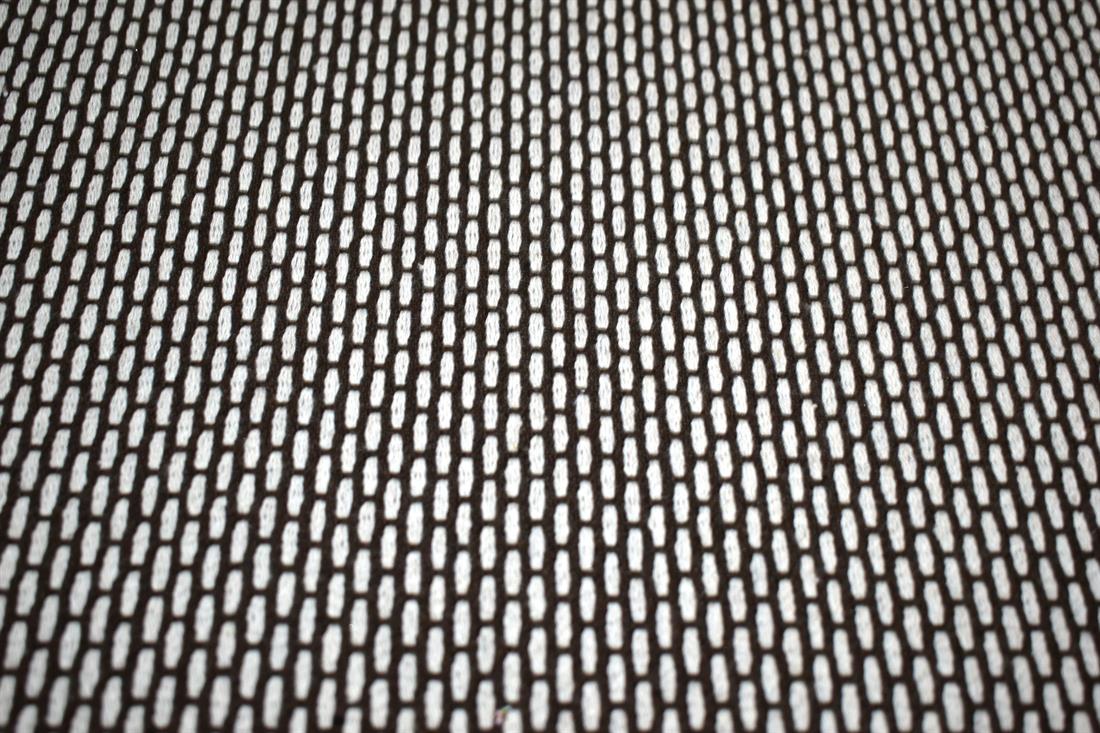 Brown & Cream Brown/Cream Printed Wool Fabric Material