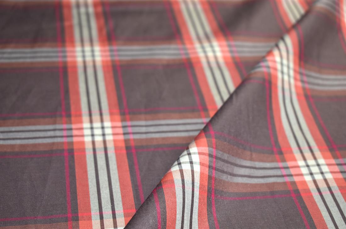 Printed Tartan Polyester Fabric