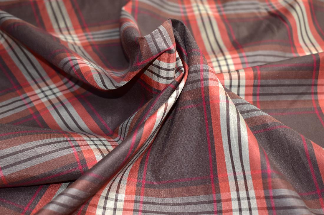 Printed Tartan Polyester Fabric