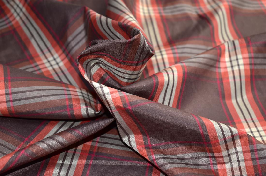 Printed Tartan Polyester Fabric