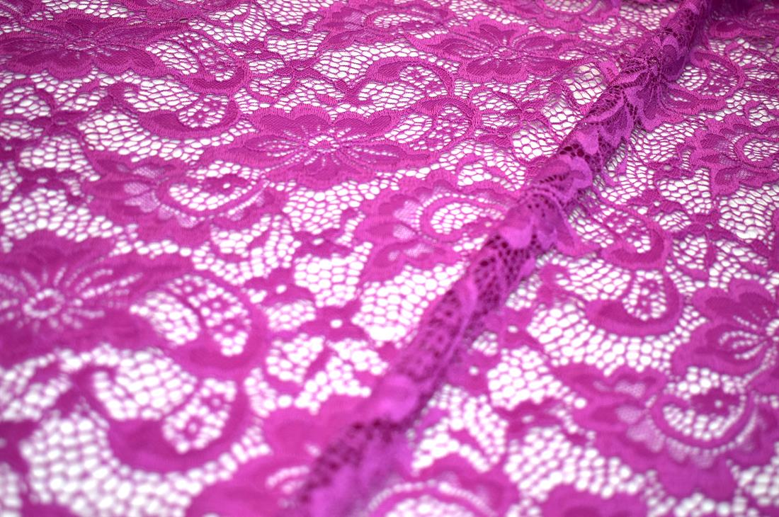 Dark Dusky Pink Lace Fabric