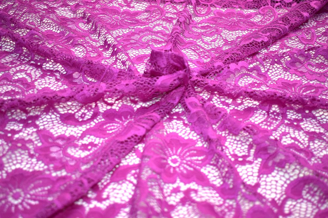 Dark Dusky Pink Lace Fabric