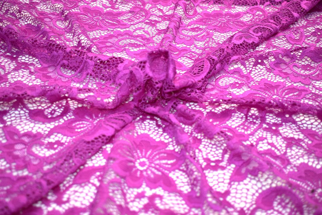 Dark Dusky Pink Lace Fabric