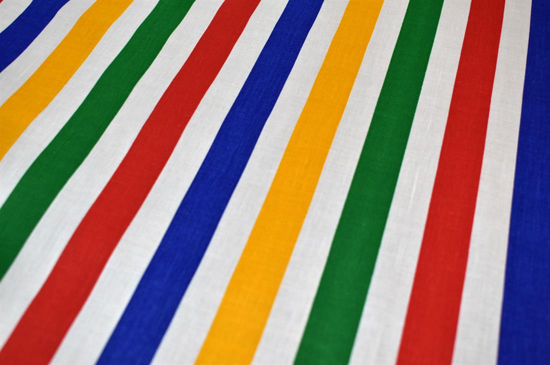 Large Stripe Printed Stripe Polycotton Fabric