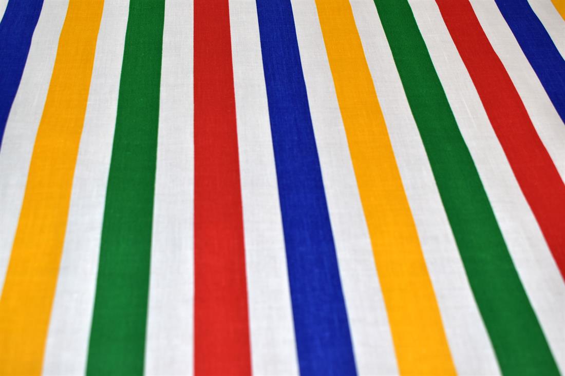 Large Stripe Printed Stripe Polycotton Fabric