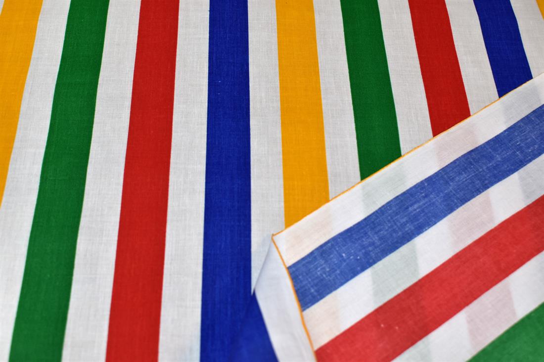 Large Stripe Printed Stripe Polycotton Fabric