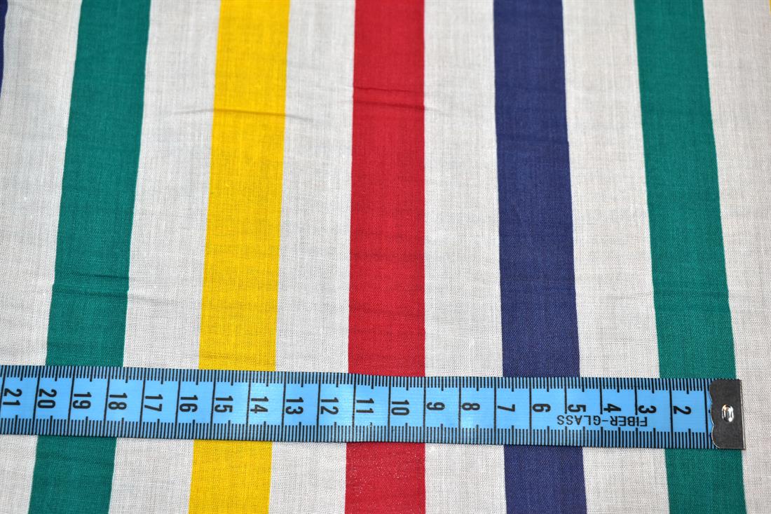 Large Stripe Printed Stripe Polycotton Fabric