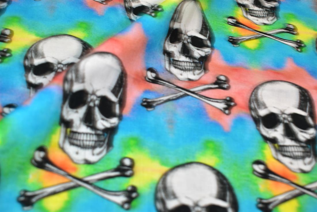 Blue Single Fat Quarter Little Johnny Printed 100% Cotton Fabric
