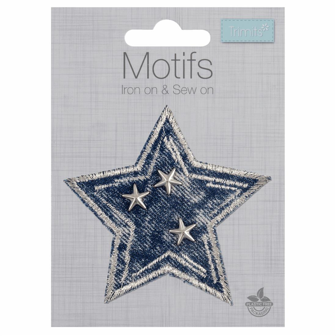 Studded Denim Star