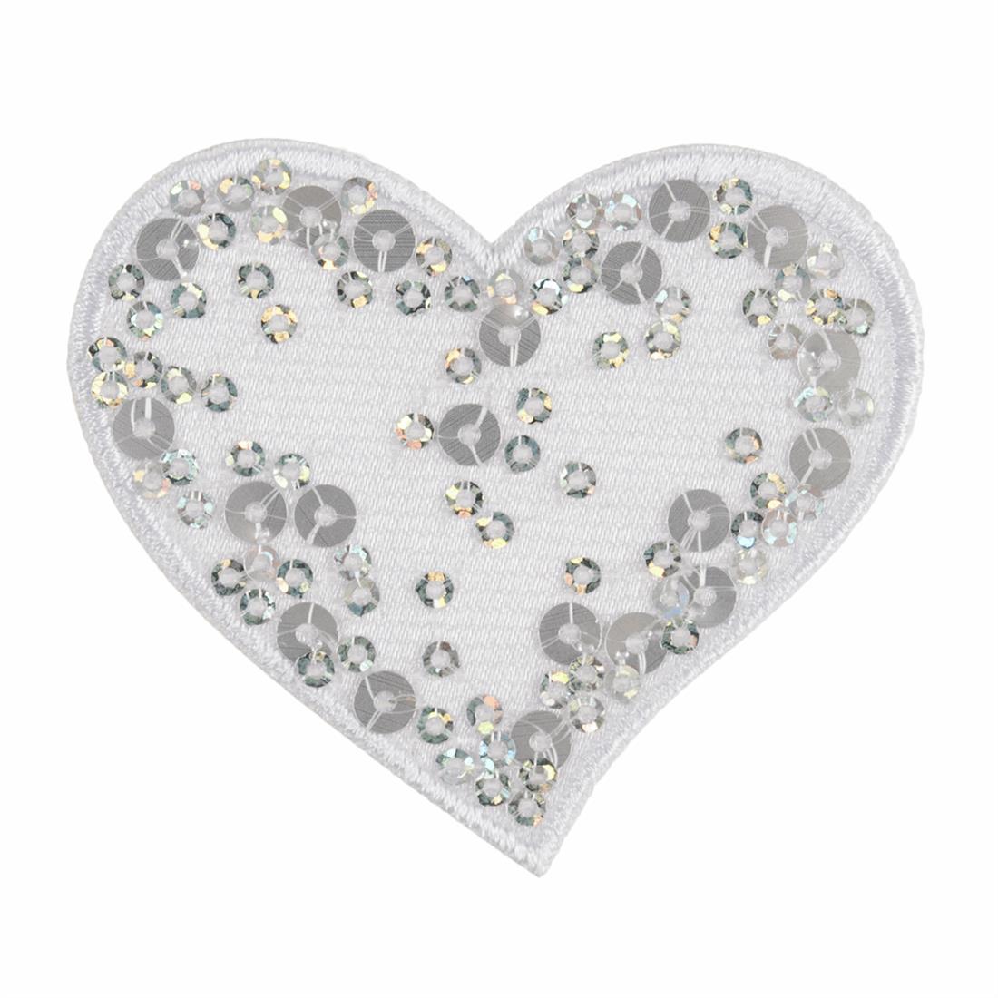 White Heart Sequin