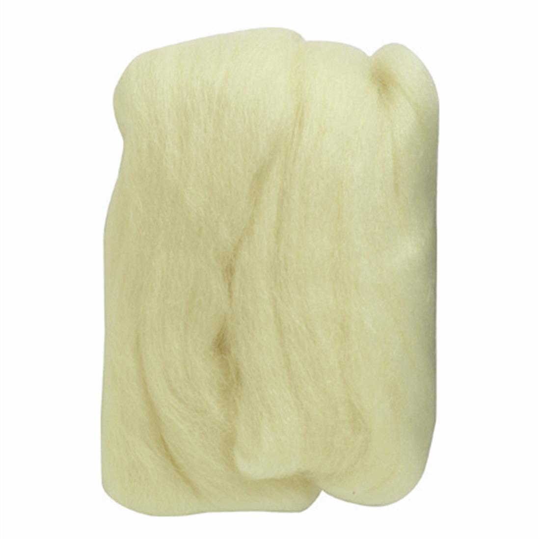 20g Clover Natural Wool Roving (Off White)