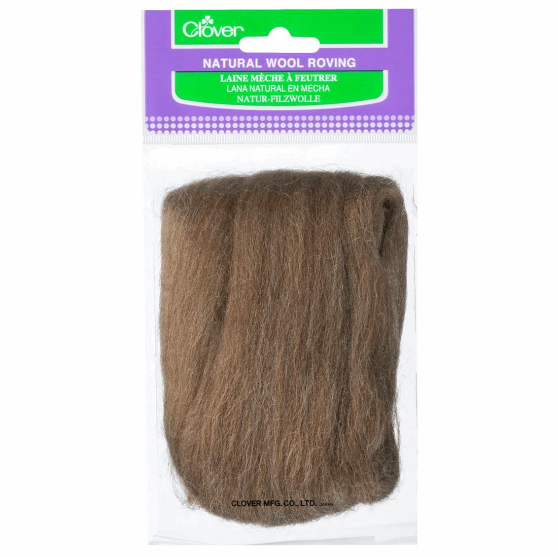20g Clover Natural Wool Roving (Caramel)