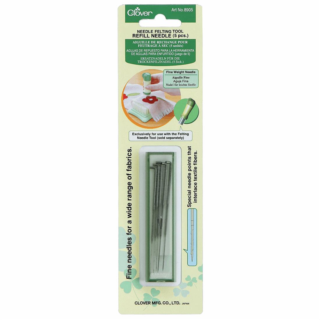 Clover Fine Needle Felting Tool Refill Pack 5 Pieces