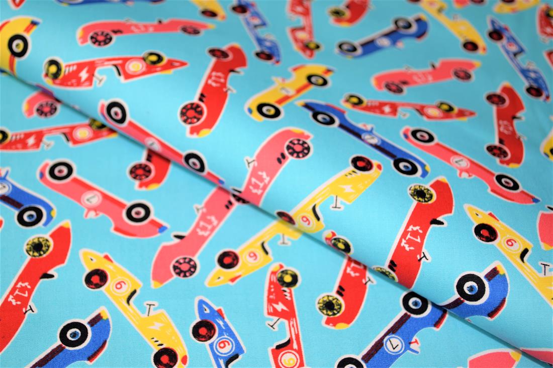 Cars Printed 100% Cotton Fabric