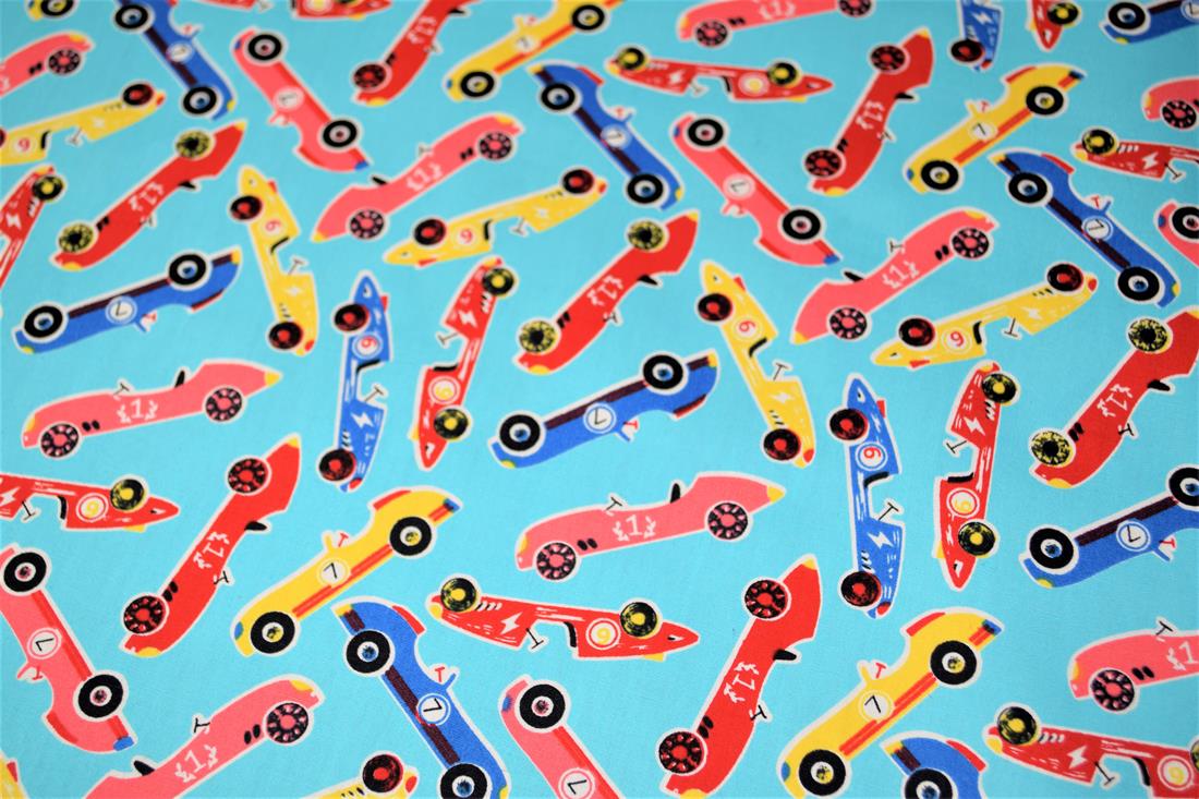 Cars Printed 100% Cotton Fabric