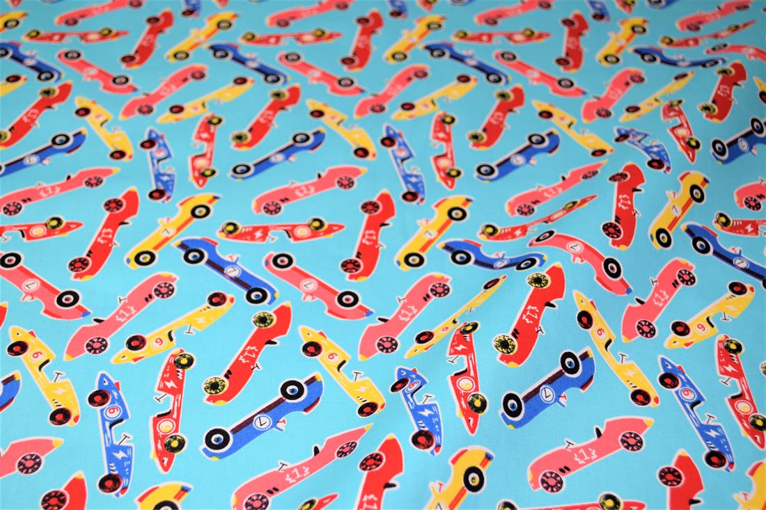 Cars Printed 100% Cotton Fabric