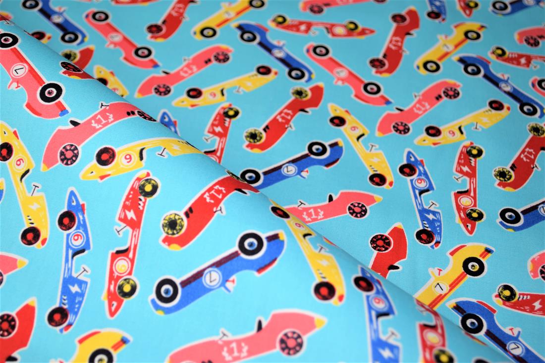 Cars Printed 100% Cotton Fabric