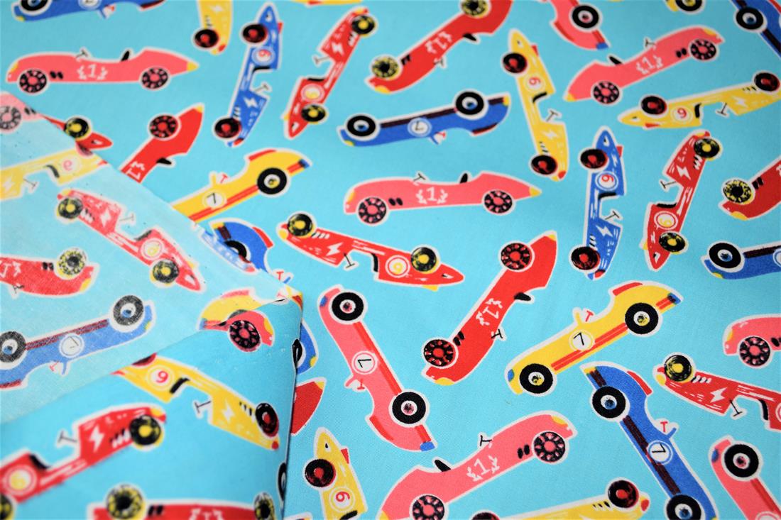 Cars Printed 100% Cotton Fabric