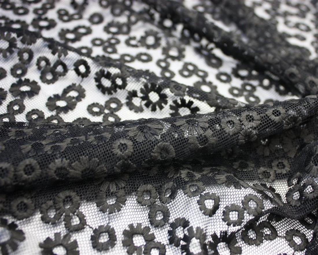 Embroidered Circle Mesh Anglaise A Lovely with Circles