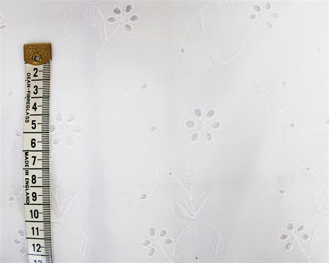 Flowers and Leaves Polycotton Anglaise Introducing
