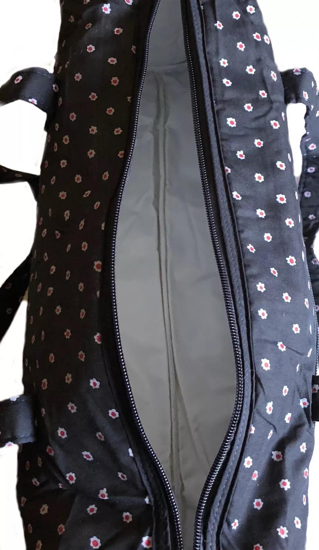 Small Navy Flower Holdall
