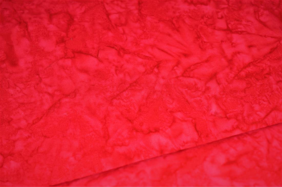 Red Hand Made Marble /Blender Printed Batiks