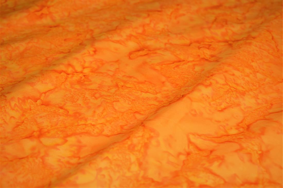 Orange Hand Made Marble /Blender Printed Batiks