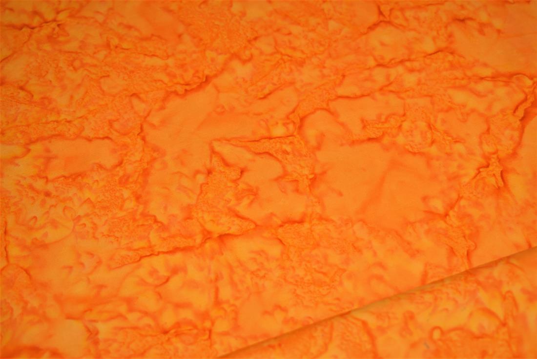 Orange Hand Made Marble /Blender Printed Batiks