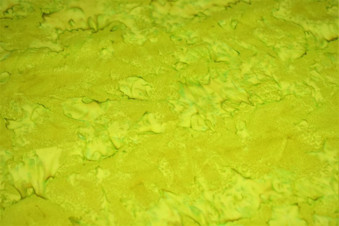 Lime Green Hand Made Marble /Blender Printed Batiks