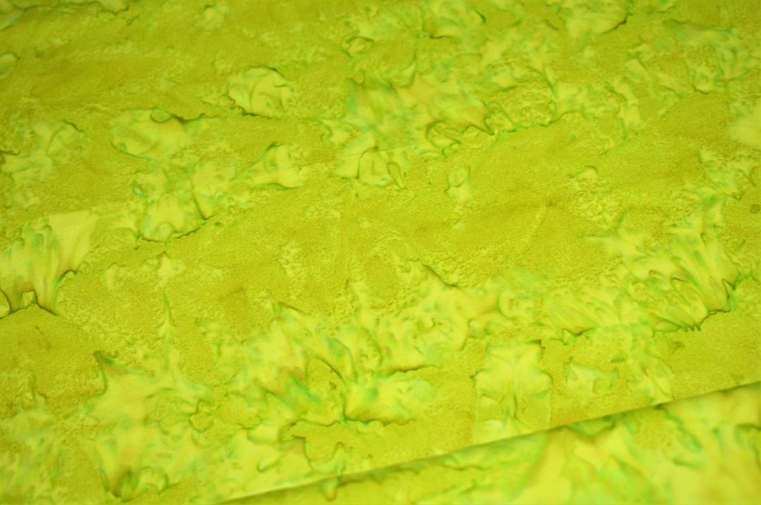 Lime Green Hand Made Marble /Blender Printed Batiks