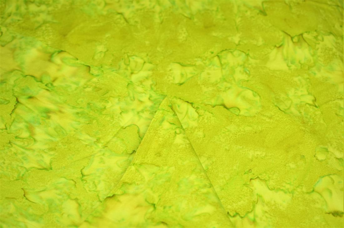 Lime Green Hand Made Marble /Blender Printed Batiks