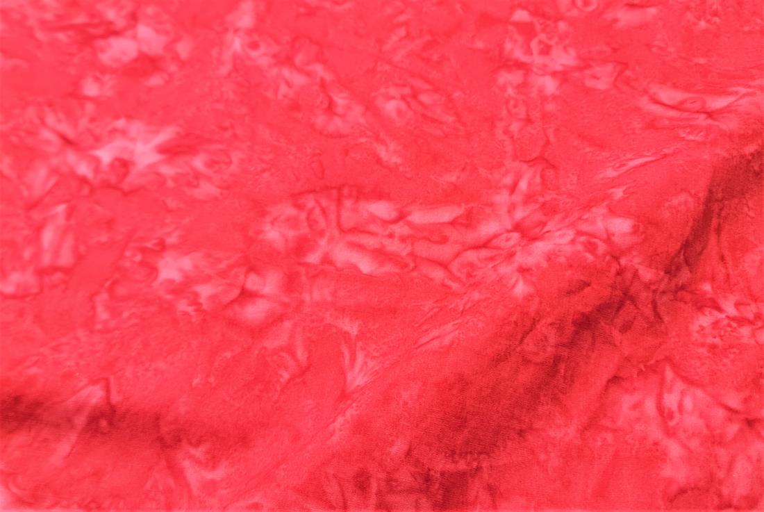 Dark Red Printed Marbled Batik