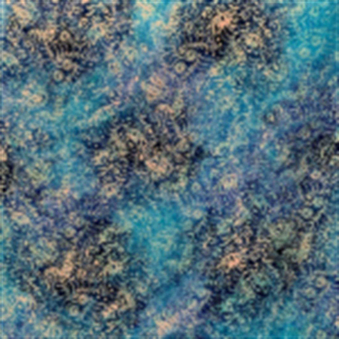 Blue & Navy Printed Batik